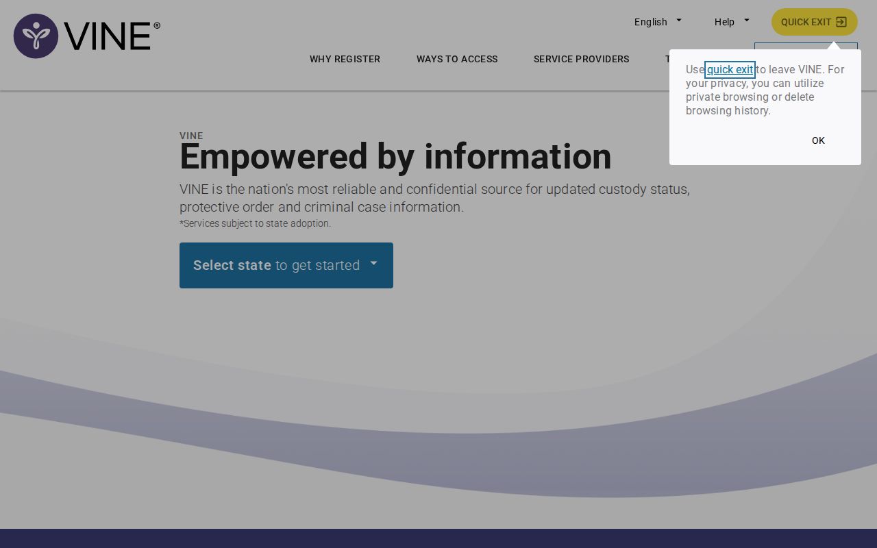 Tooele County VINE inmate check Utah selection and person search
